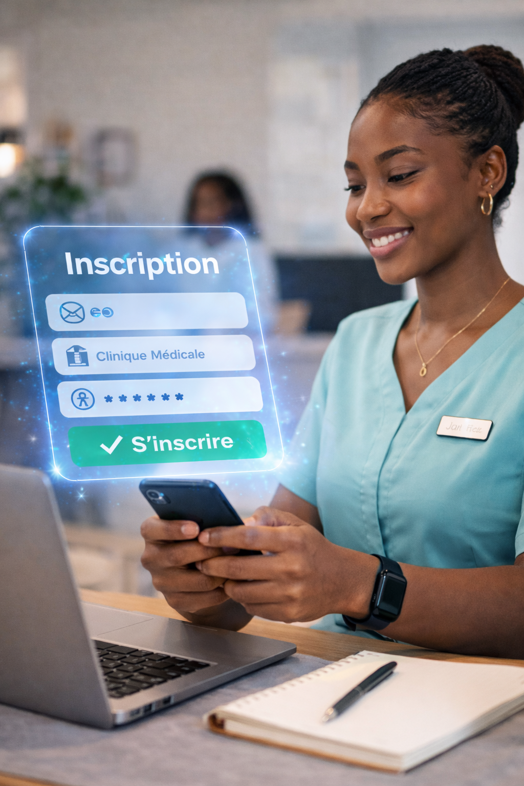 Responsable d’un établissement de santé préparant son inscription